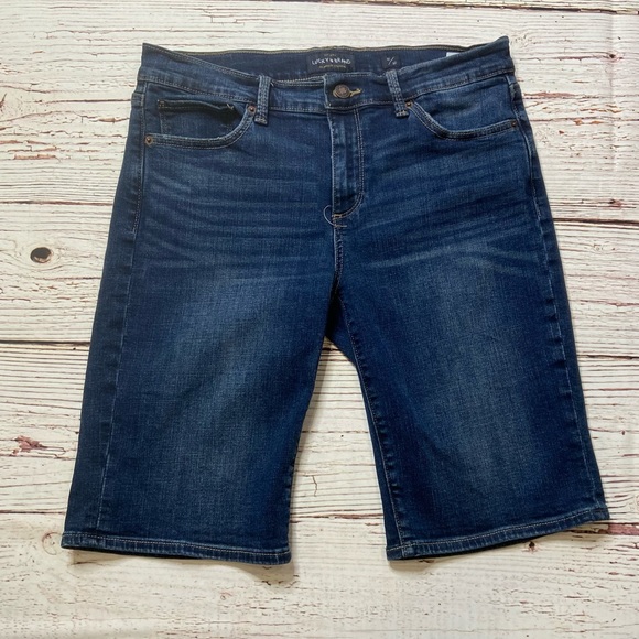 Lucky Brand Jeans The Bermuda Jean Shirts Sz 10 W 30 - Picture 2 of 10
